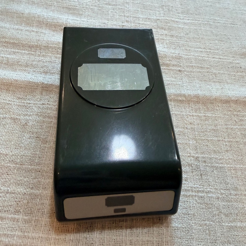 Stampin Up Decorative Label Punch Black Gray Paper Craft Scrapbooking Tool